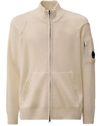 C.P. Company - Fastening-Zip Cardigan - Lyst