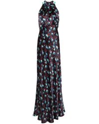 Saloni - Michelle Floral-print Silk Maxi Dress - Lyst
