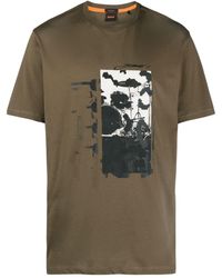 BOSS - Camiseta con estampado gráfico - Lyst
