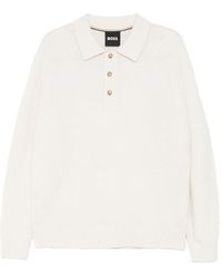 BOSS - Virgin-Wool Polo Shirt - Lyst
