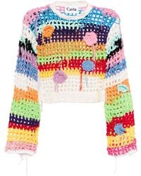 CAVIA - Striped Crochet-knit Jumper - Lyst