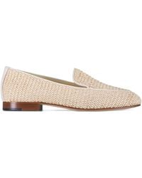 Manolo Blahnik - Pitakara Raffia Loafers - Lyst
