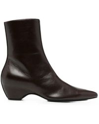 KHAITE - Sybil Pointed-Toe Ankle Boots - Lyst
