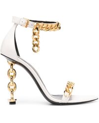Tom Ford - Chain-link Detailed 105mm Heel Sandals - Lyst