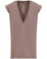 Rick Owens - V-Neck Sleeveless T-Shirt - Lyst