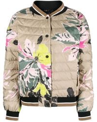 Herno - Beta Flower Padded Bomber Jacket - Lyst