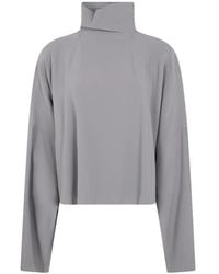 Rick Owens - High-Neck Long-Sleeve Top - Lyst