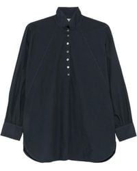 Barena - Cristal Button-Up High-Neck Blouse - Lyst