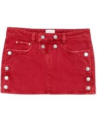 Isabel Marant - Ralma Button-Detailed Denim Mini Skirt - Lyst