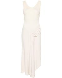 Victoria Beckham - Asymmetric Panelled Midi Dress - Lyst