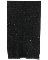 D'Aniello - Sequin-Embellished Frayed Scarf - Lyst