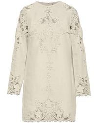 Ulla Johnson - Camie Lace-Panelled Mini Dress - Lyst