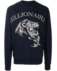 Billionaire - Logo-Print Detail Sweatshirt - Lyst