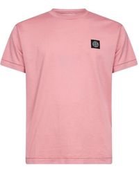 Stone Island - Logo Cotton T-Shirt - Lyst