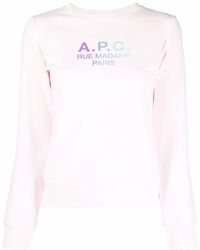 A.P.C. - Rue Madame Paris Cotton Sweatshirt - Lyst