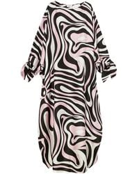 PUCCI - Abstract-Pattern Print Maxi Dress - Lyst
