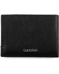 Calvin Klein - Embossed Leather Card Holder - Lyst