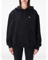 adidas - Logo-Embroidered Pouch-Pocket Hoodie - Lyst