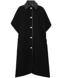 Burberry - Reversible Check Wool Cape Coat - Lyst