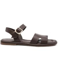 SERGIO MORETTI FIRENZE - Buckle-Fastening Leather Sandals - Lyst