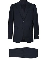 Canali - Two-Button Logo-Patch Suit - Lyst
