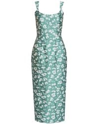 Markarian - Numa Floral-Brocade Corset Midi Dress - Lyst