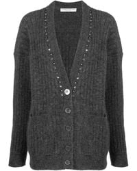 Alessandra Rich - Embellished Wool-Blend Cardigan - Lyst