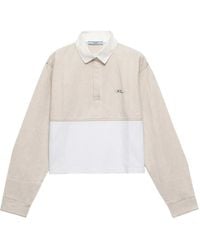 Prada - Polo Chambray Et Jersey - Lyst