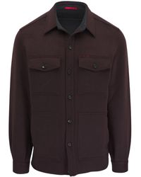 Isaia - Long Sleeve Shirt Jacket - Lyst