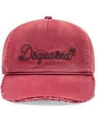 DSquared² - Logo-Embroidered Distressed Baseball Cap - Lyst