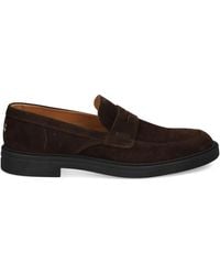 BOSS - Suede Loafers With Rubber Sole - Lyst