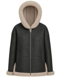 LA ROSE - Reversible Shearling Jacket - Lyst