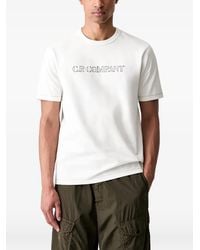 C.P. Company - 30/2 Mercerized Jersey Twisted Short-Sleeve Logo T-Shirt - Lyst