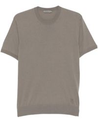 Corneliani - Embroidered-Logo T-Shirt - Lyst
