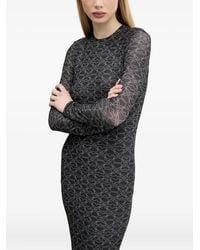 HUGO - Printed Long-Sleeve Maxi Dress - Lyst