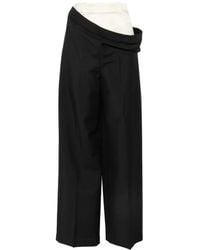 Rohe - Double-Waistband Wide-Leg Trousers - Lyst