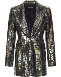 Roberto Cavalli - Crocodile Effect Blazer - Lyst
