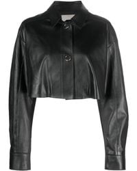 Aeron - Shore Cropped Leather Jacket - Lyst