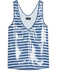 Zadig & Voltaire - Tarys Sequined Tank Top - Lyst