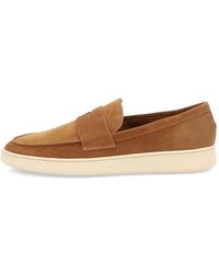 Frau - Saddle-Detail Suede Loafers - Lyst