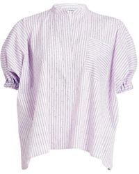 Silvia Tcherassi - Susane Striped Puff-Sleeve Blouse - Lyst