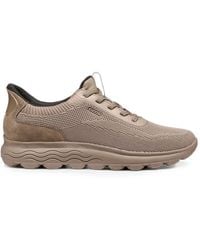 Geox - Spherica Panelled Knit Sneakers - Lyst
