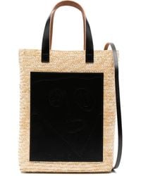 Plan C - Pili And Bianca Straw Tote Bag - Lyst