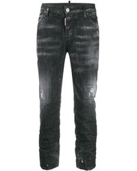 DSquared² Jean à effet usé - Noir