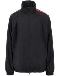 Y-3 - Stripe-Detail Zip-Up Sweatshirt - Lyst