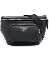 Emporio Armani - Leather Logo-plaque Bag - Lyst