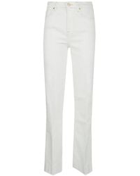 7 For All Mankind - Tailorless Modern Dojo Contrast-Stitching Jeans - Lyst