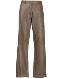 FEDERICA TOSI - Flared Leather Trousers - Lyst