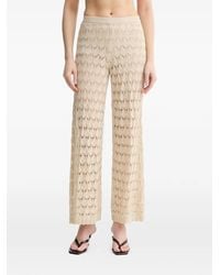 Twinset - Open-Knit Wide-Leg Trousers - Lyst