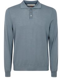 Alpha Industries - Poloshirt Met Lange Mouwen En Knoop - Lyst